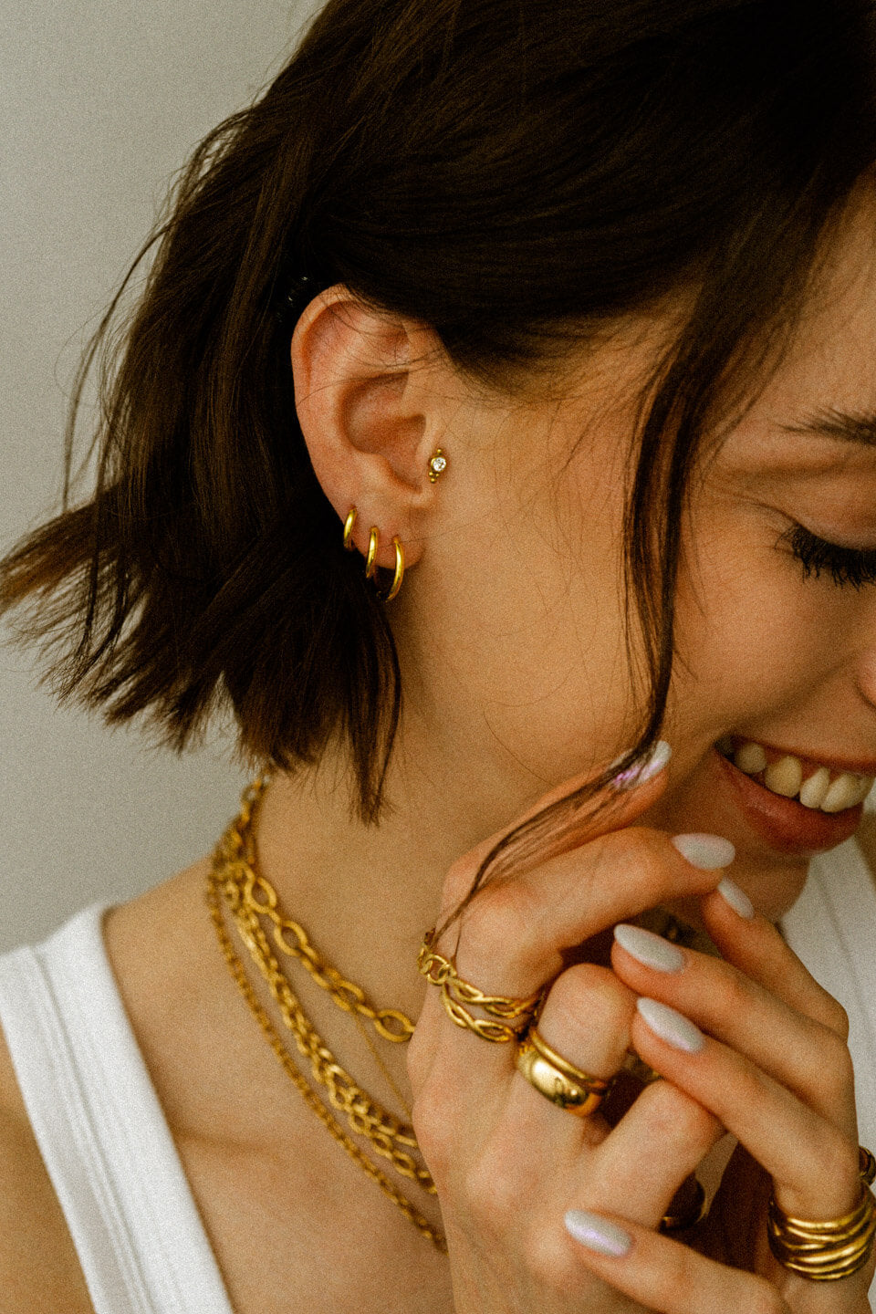 Mini Hoops für Damen in Gold